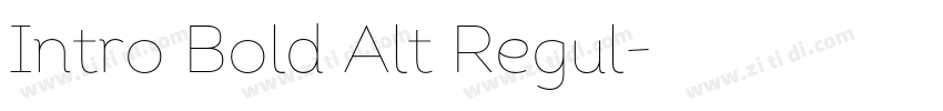 Intro Bold Alt Regul字体转换